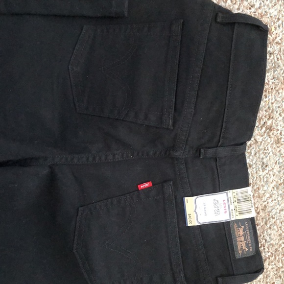 Levi’s 550 Relaxed Boot Cut Misses Black Jean 6 Short - Picture 5 of 7